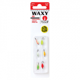 Blue Fox Waxy Jig Kit #8 Glow 0,9gr (6-pack)