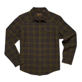 Howler Bro's La Grange Lightweight Flannel Cohen Plaid Dark Olive