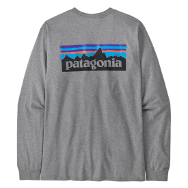 Patagonia M's L/S P-6 Logo Responsibili-Tee Gravel Heather
