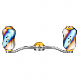 Gomexus 100mm Aluminium Handle with 22mm Titanium Knob 8x5mm - Silver & Gold