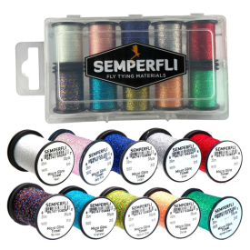 Semperfli Micro Glint Nymph Tinsel Collection Attractor Colors