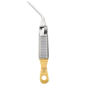 DR Slick Extra-Hand Fly Tweezer 2 1/2'' Self Closing - Curved